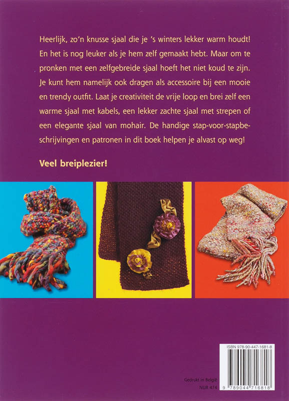 Achterkant van Lekker knusse sjaals breien