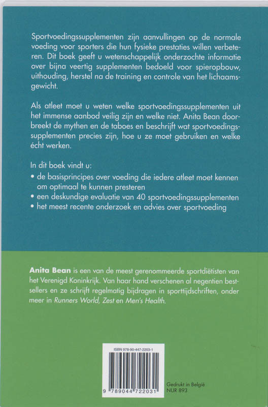 Achterkant van Raadgever sportvoedingssupplementen