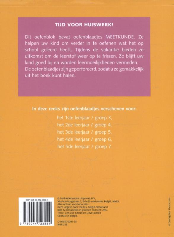 Achterkant van Oefenblaadjes meetkunde (10-11 j.)