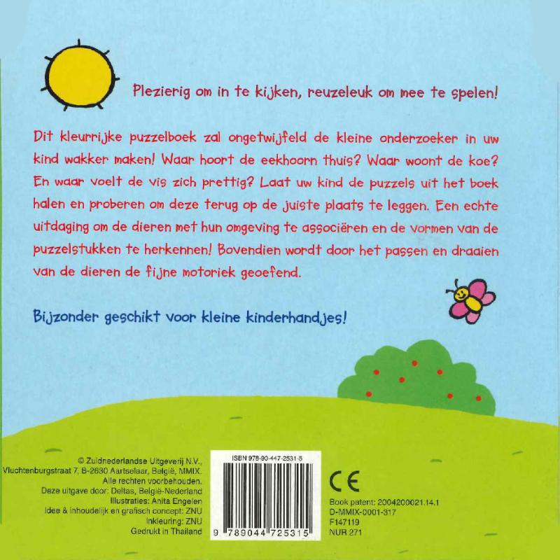 Achterkant van Mijn leuk dieren puzzelboek 2-4 jaar