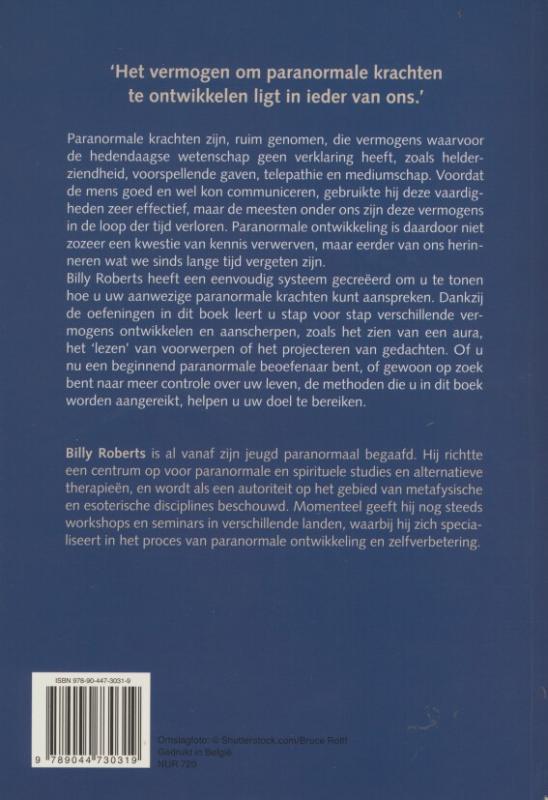 Achterkant van Uw paranormale vermogens