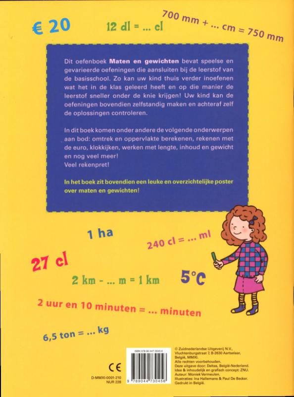 Achterkant van Maten en gewichten 9-11 jaar