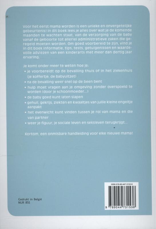 Achterkant van Voor het eerst mama