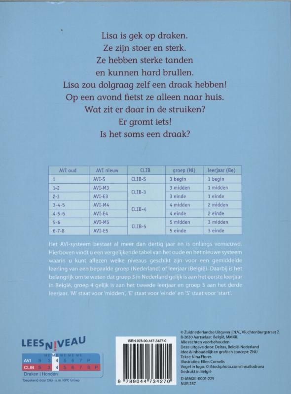 Achterkant van Lisa wil een draak