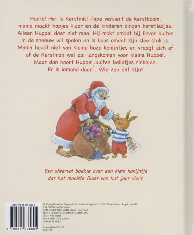 Achterkant van Vrolijk kerstfeest kleine huppel