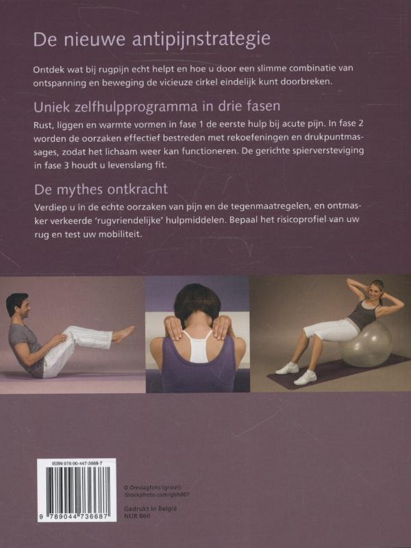 Achterkant van Handboek voor een gezonde rug