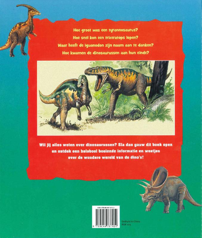 Achterkant van Mijn eerste boek over dinosaurussen