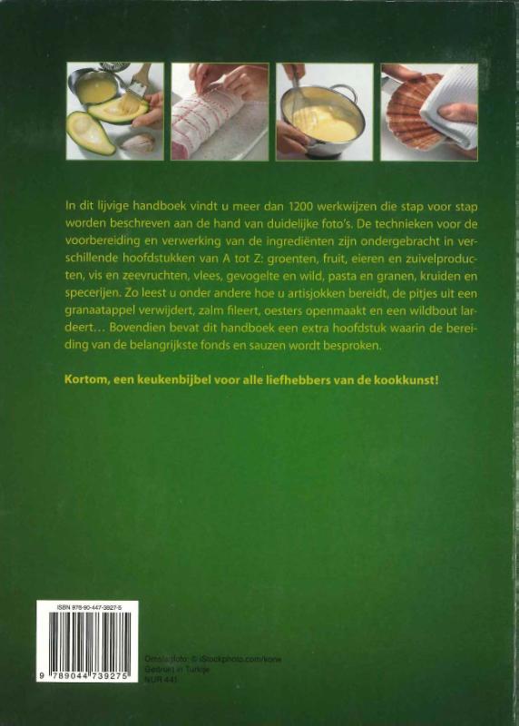 Achterkant van Kooktechnieken