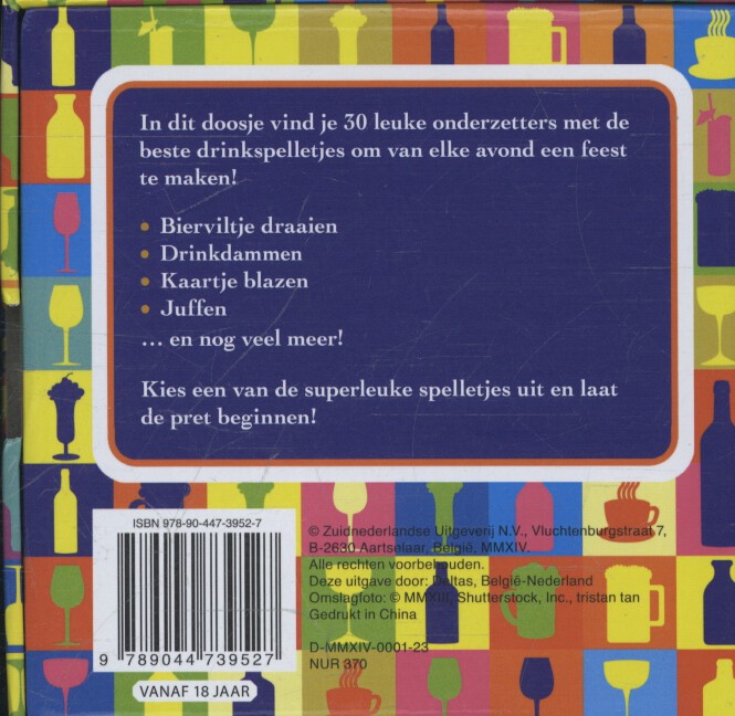 Achterkant van De leukste drinkspelletjes