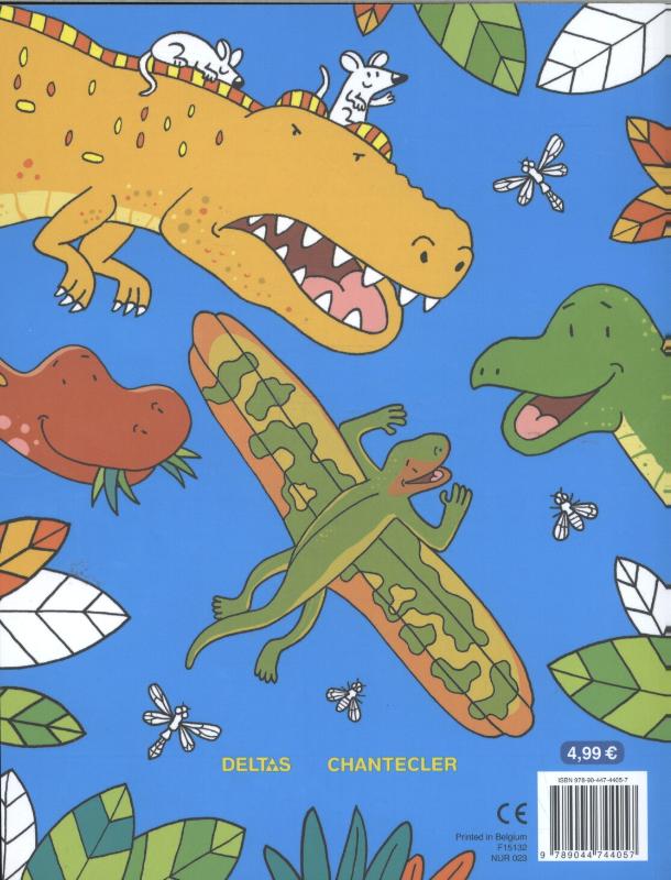 Achterkant van Dino coloring