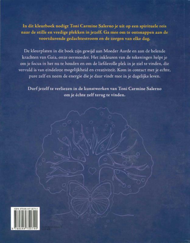 Achterkant van Moeder aarde Mindfulness & meditatie kleurboek
