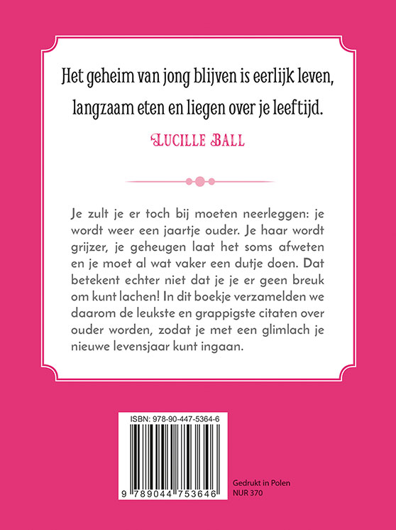 Achterkant van Al zo oud?! - voor vrouwen