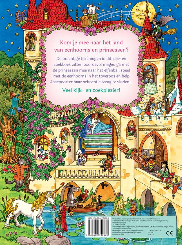 Achterkant van Mijn magische eenhoorns en prinsessen zoekboek