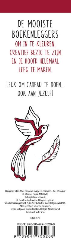 Achterkant van De mooiste kleurboekenleggers om in te kleuren - Vogels