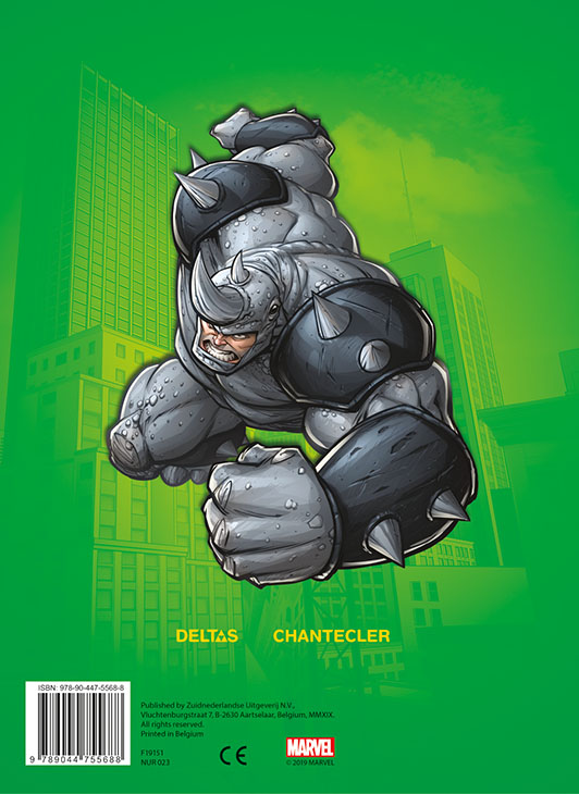 Achterkant van Spider-Man Colorino kleurblok
