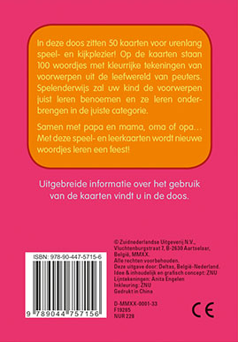 Achterkant van Speel- en leerkaarten - Mijn eerste 100 woordjes vanaf 1 jaar