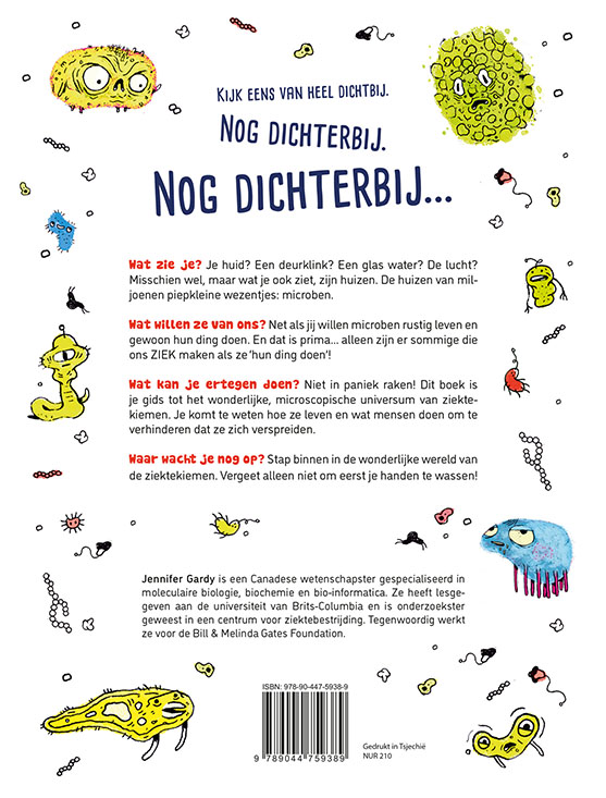 Achterkant van De verbluffende wereld van microben