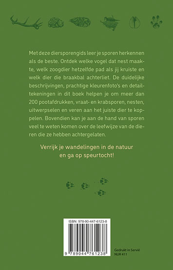 Achterkant van Veldgids diersporen