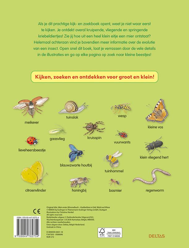 Achterkant van Kijk- en zoekboek - Kriebeldiertjes