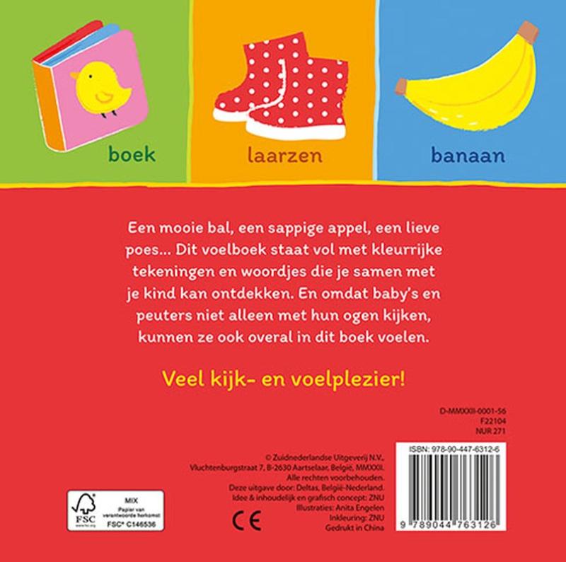 Achterkant van Baby's eerste voelboekje - Eerste woordjes