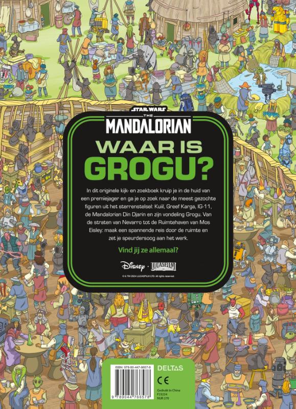 Achterkant van Waar is Grogu?