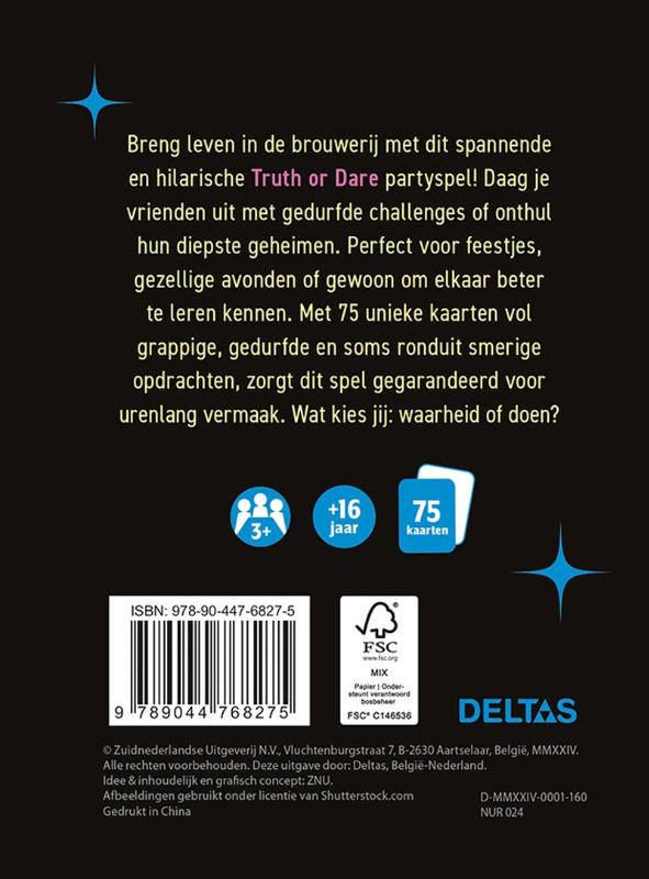 Achterkant van Truth or Dare