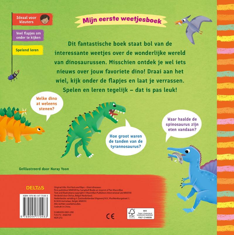 Achterkant van Bij de dino's