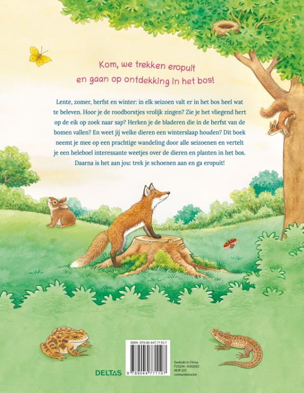 Achterkant van Ik ontdek de natuur! Dieren en planten in het bos