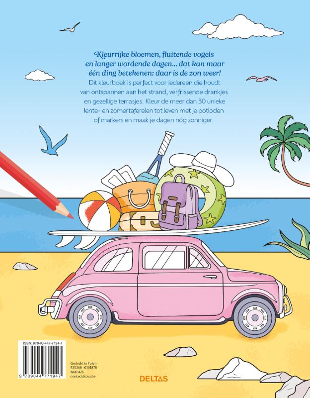 Achterkant van Sunny days - Kleuren voor volwassenen