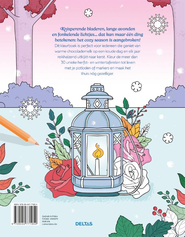 Achterkant van Cozy days - Kleuren voor volwassenen