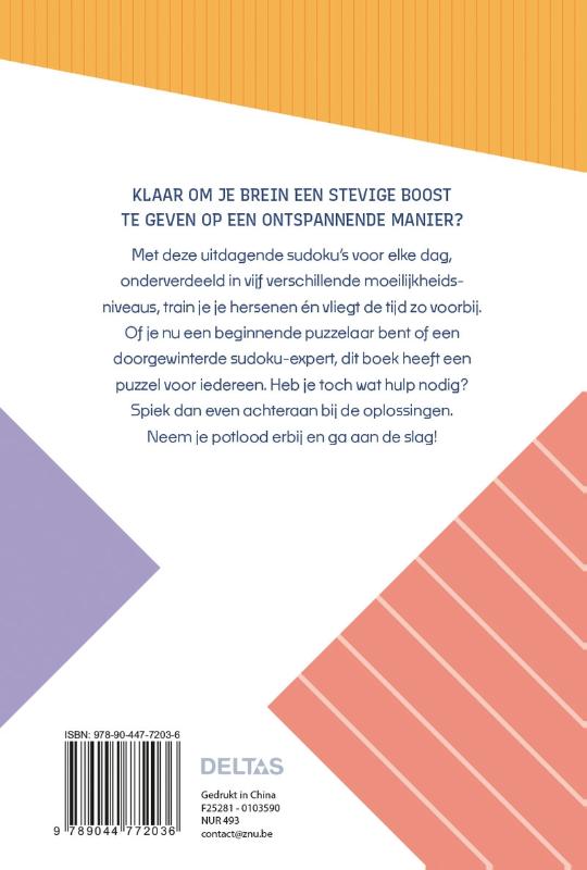 Achterkant van Brain Boosters - Sudoku's voor elke dag