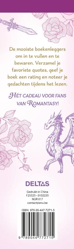 Achterkant van Boekenleggers om in te vullen Romantasy