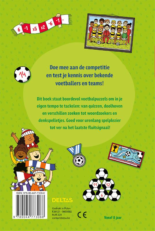 Achterkant van De coolste voetbalpuzzels