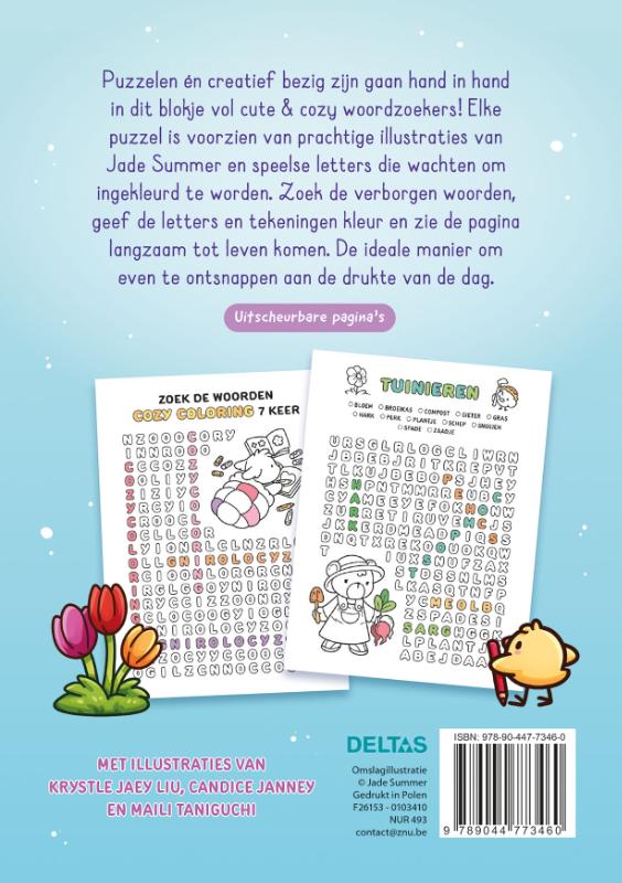 Achterkant van Cute & Cozy Woordzoekers Jade Summer
