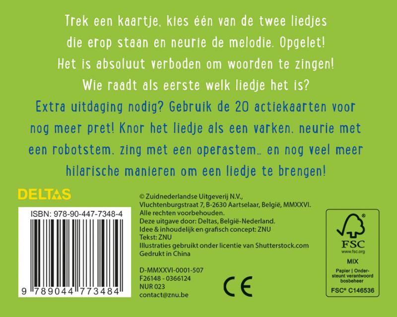 Achterkant van Raad het liedje!