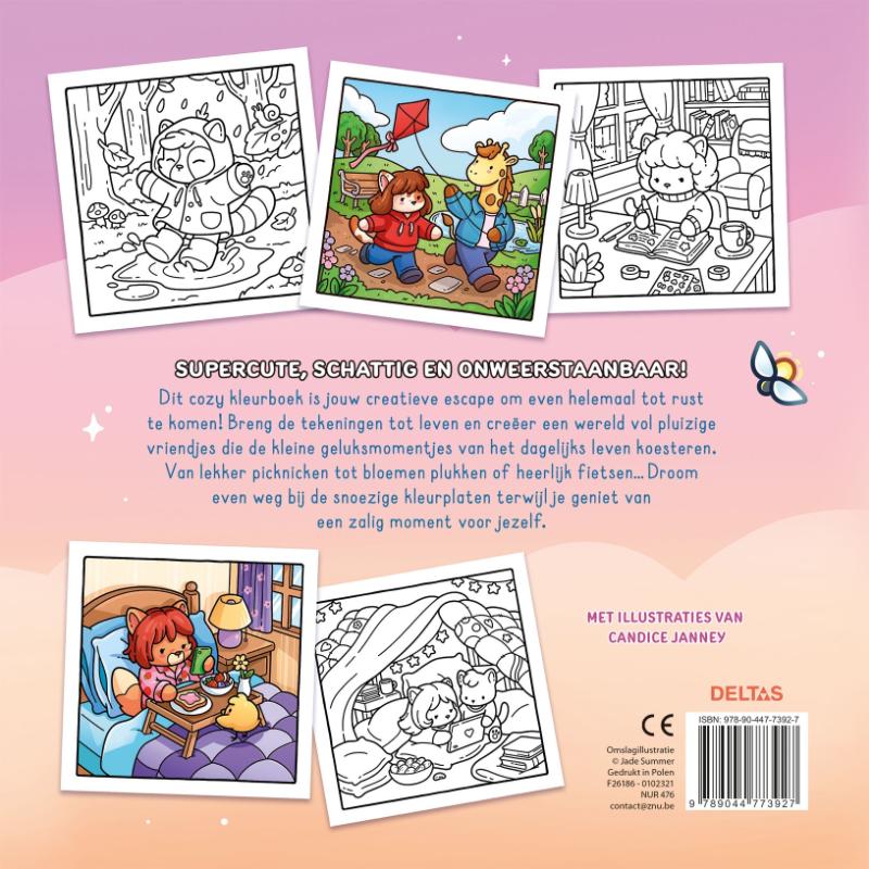 Achterkant van Cozy Life - Comfy kleurboek Jade Summer
