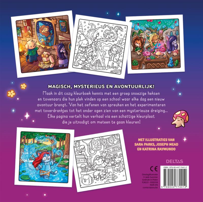 Achterkant van Magic Academy - Cozy kleurboek Jade Summer