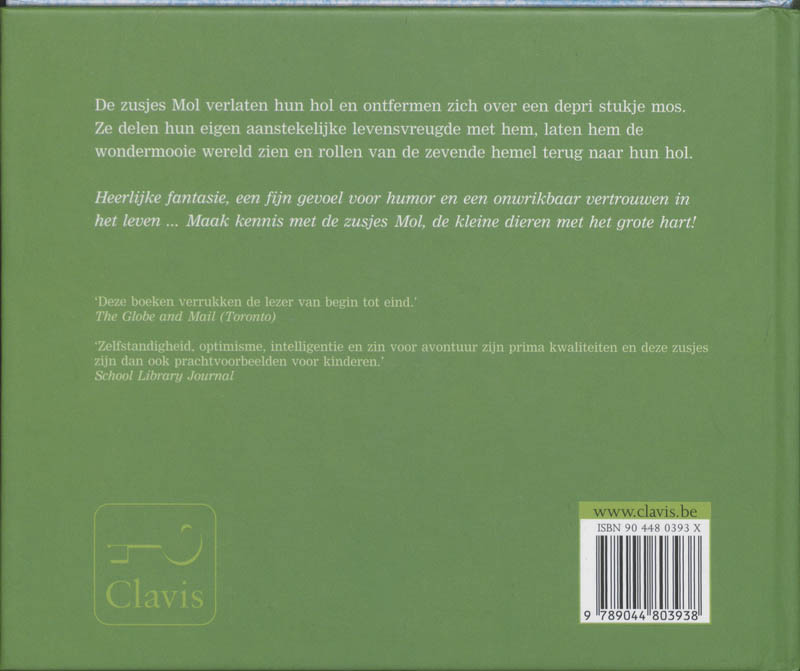 Achterkant van De zusjes Mol en het stukje mos