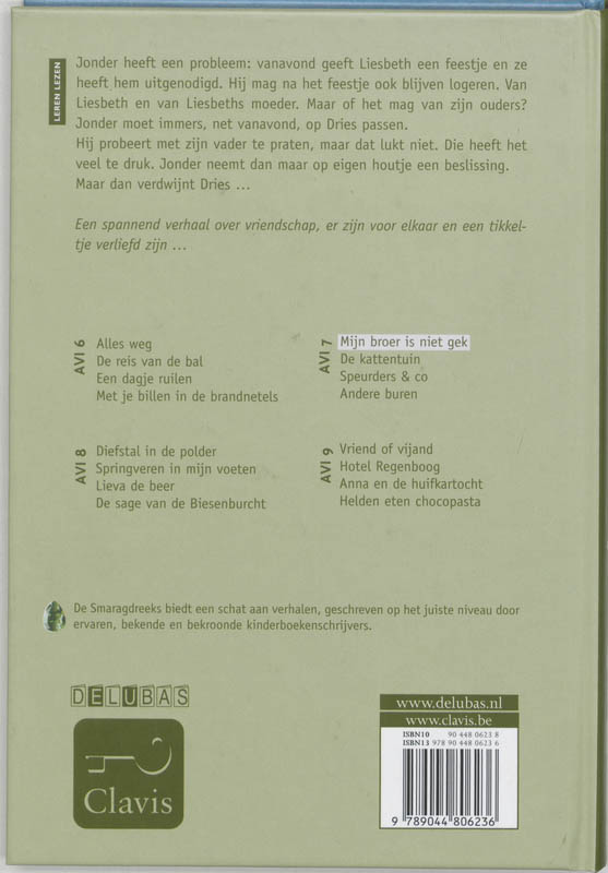 Achterkant van Mijn broer is niet gek