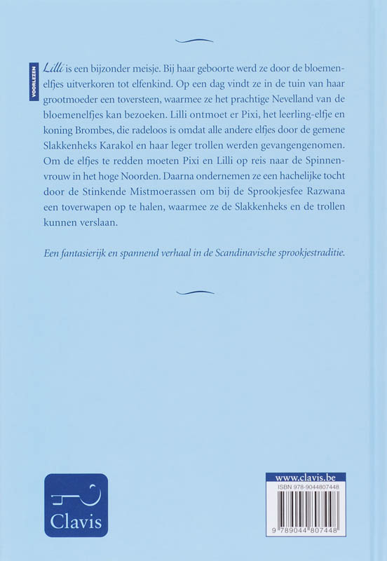 Achterkant van Lilli en de bloemenelfjes