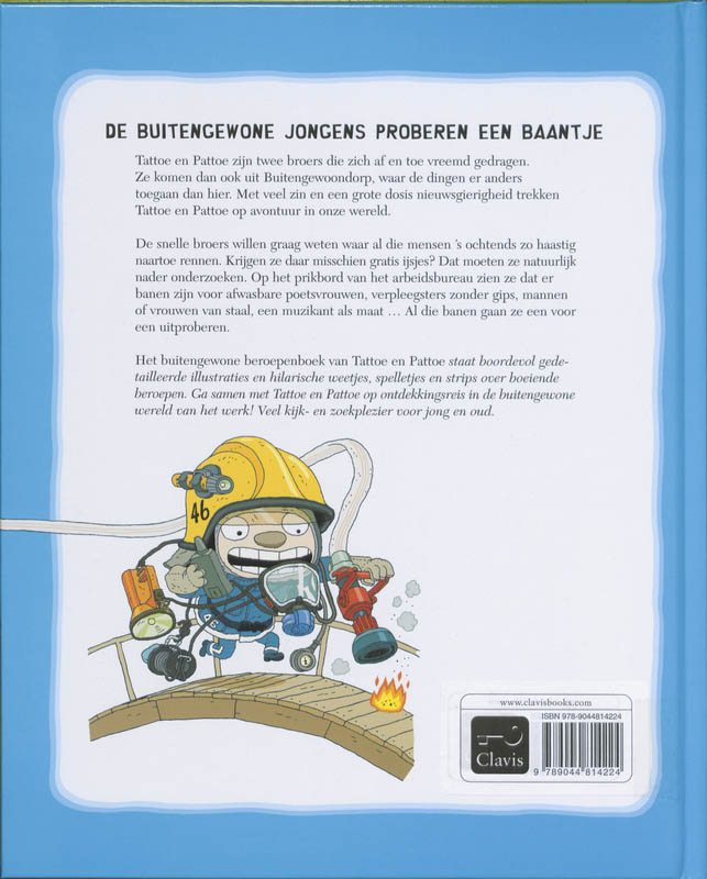 Achterkant van Het buitengewone beroepenboek van Tattoe en Pattoe