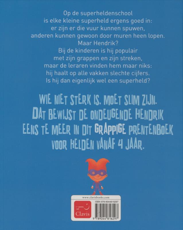 Achterkant van De superheldenschool