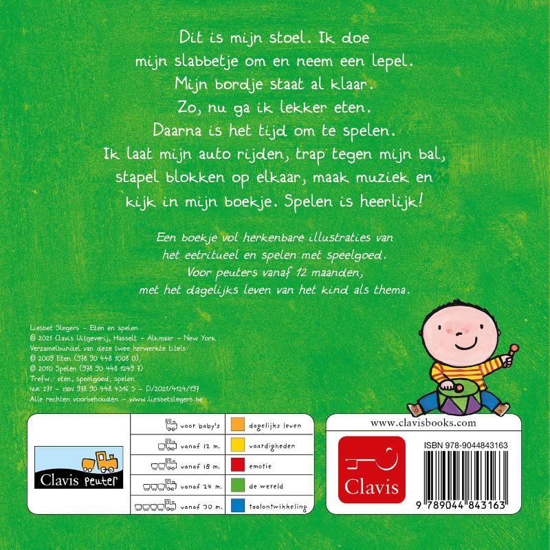 Achterkant van Eten en spelen