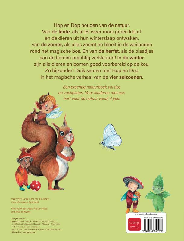 Achterkant van Door de seizoenen met Hop en Dop