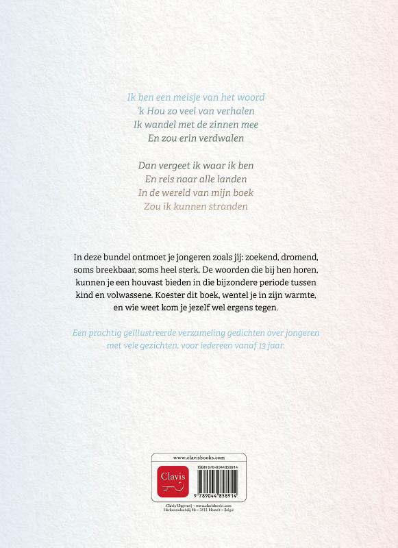 Achterkant van Jongen van glas, meisje van het woord