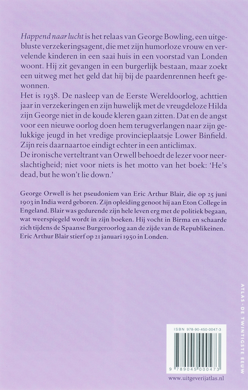 Achterkant van Happend naar lucht