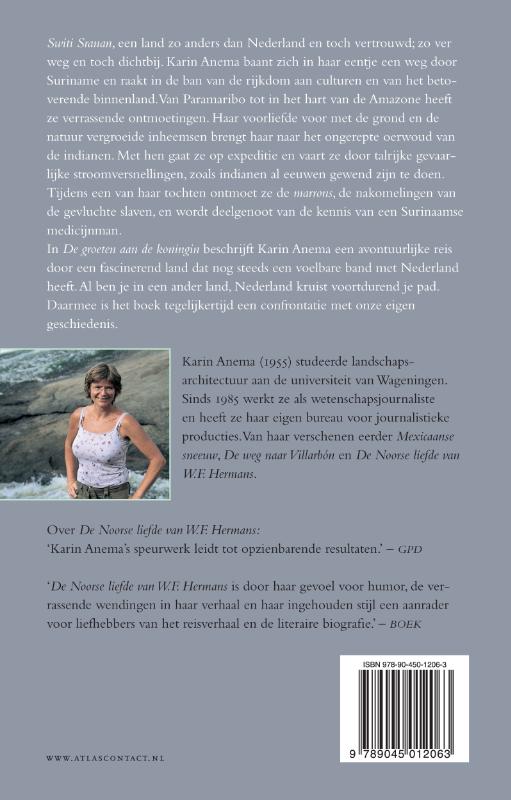 Achterkant van De groeten aan de koningin