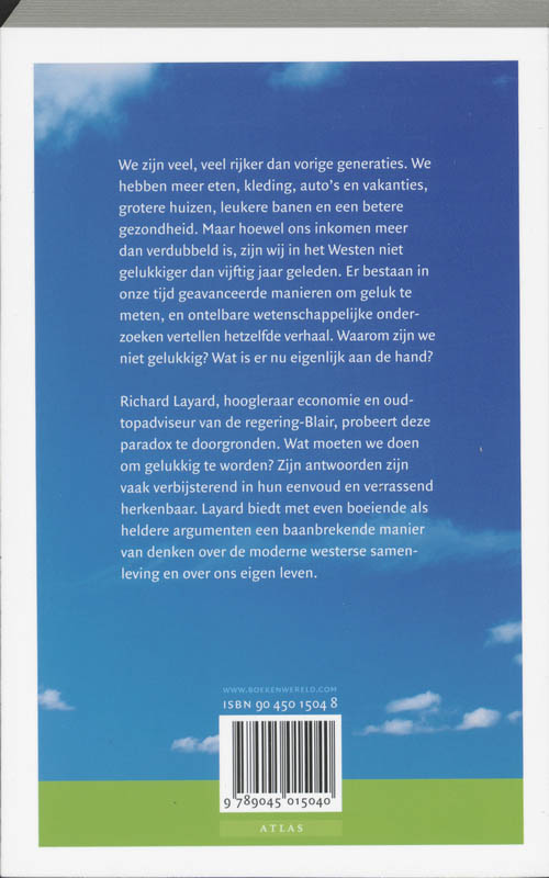 Achterkant van Waarom zijn we niet gelukkig?