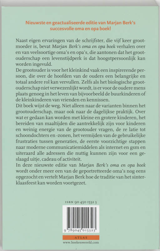 Achterkant van Marjan Berk's oma en opa boek