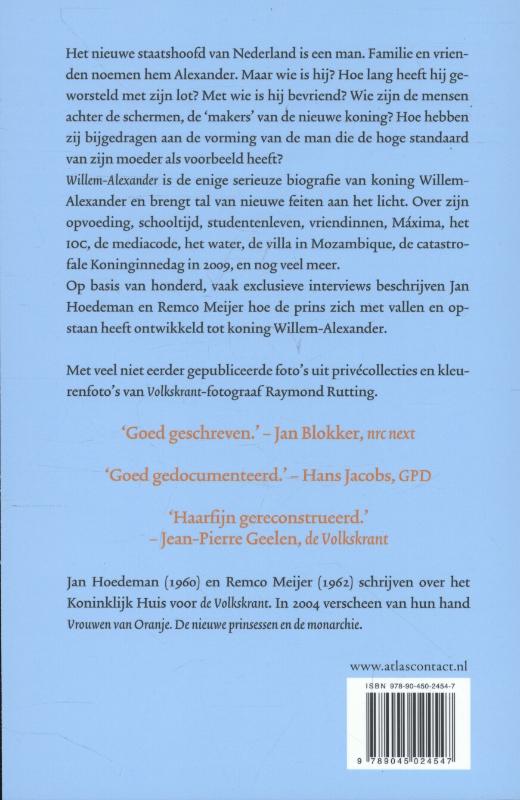 Achterkant van Willem Alexander